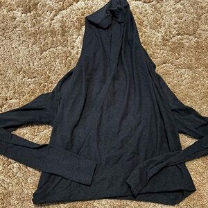 Lululemon Heathered Charcoal Gray Lightweight Draped Wrap